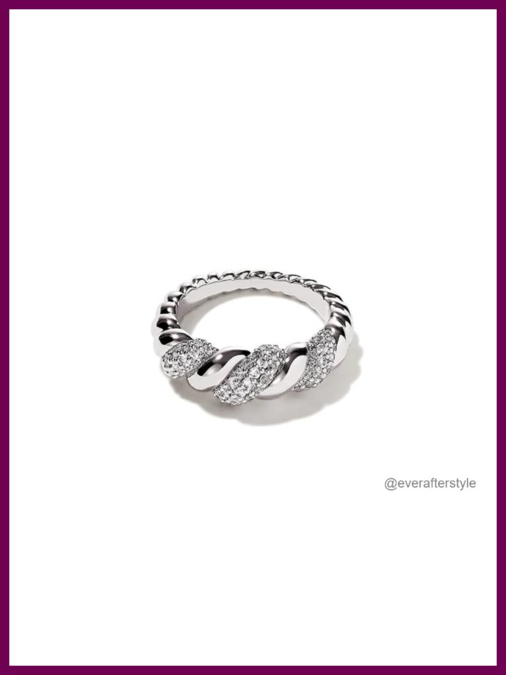 Gold Plated Copper Twisted Croissant Cubic Zirconia Signet Ring Tarnish-Free